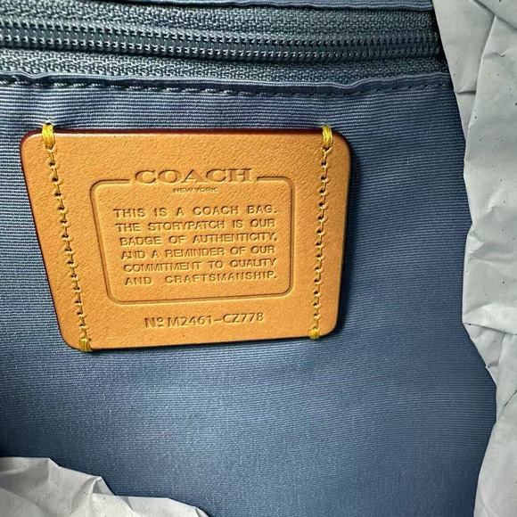 Coach Court Backpack In Signature Denim & Leather With Cherry Charm CZ77… - Picture 10 of 13